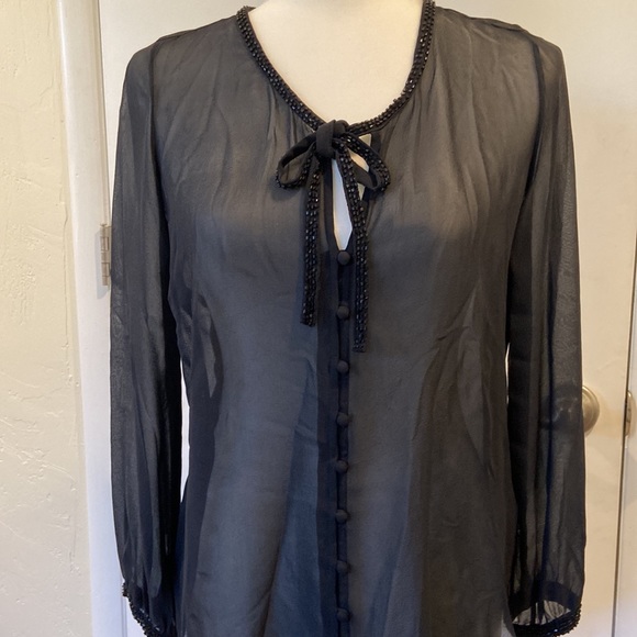 Josie Sheer Silk Blouse - Picture 3 of 9
